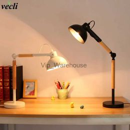 Table Lamps Creative Nordic Iron LED Folding Desk Lamp E27 Eye Protection Reading Table Lamps with Switch Office Living Room Bedroom Decor YQ231006