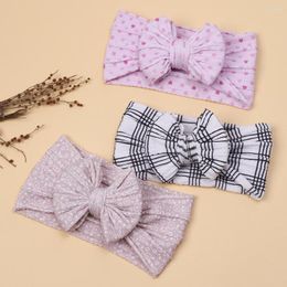 Hair Accessories Cable Knit Headbands For Born Baby Girl Elastic Strechy Skinny Turban Bows Children's Soft Bowknot