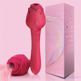 Powerful Rose Vibrator For Women Clitoris Nipple Clit Sucker Vacuum Stimulator Dildo Vibrators Female Sex Toys for Adults 18 220317