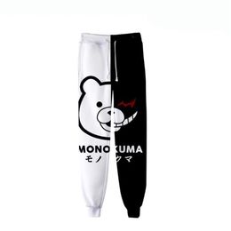 Anime Danganronpa Monokuma 3D Joggers Pants Men Women Casual Trousers Hip Hop Sweatpants black white bear Cosplay Costumes284m