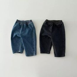 Trousers 2023 Autumn Baby Loose Denim Infant Toddler Casual Pants Fashion Boys Girls Versatile Pocket Jeans Kids Clothes