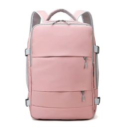 School Bags Pink Women Travel Backpack Water Repellent AntiTheft Stylish Casual Daypack Bag with Luggage Strap USB Charging Port 231005