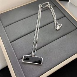 Mens designer necklaces luxury design pendants silver black white high end Personalised Street trend Punk hip hop Jewellery womens f201C