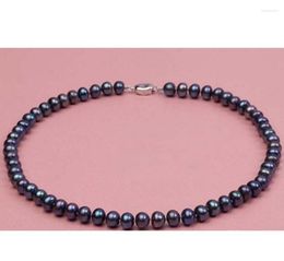 Chains Jewellery Beautiful Women Fashion Dark-purple Cultured Freshwater Pearl Party Necklace