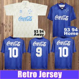 1993 1994 Cruzeiro Mens Retro Soccer Jerseys Home Short Sleeve Football Shirt Uniforms