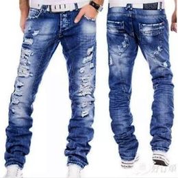 Jeans Men Male Jean Homme Mens Men'S Classic Fashions Pants Denim Biker Pant Slim Fit Baggy Straight Trousers Designer Ripped3365