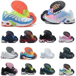 2024 running shoes kids tns Plus kids TN3 Children Athletic Outdoor Sneakers Triple White Black Gold Red Laser Blue Toddler girls boys kid trainer Sports size 28-35