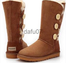 Boots Hot sell classical style tall 3 Button 1873 women snow boots keep warm boot U tag dustbag card Beautiful birthday Christmas gifts x1006