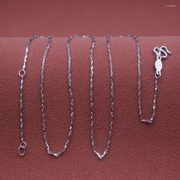 Chains Real Pure Platinum 950 Chain Women Gift Thin 1mm Yuanbao Beads Link Necklace 3.5-3.6g