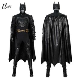 2023 New Arrival Black Bat Cosplay Costume Black Movie Flash Bat Cosplay Suit Affleck Bat Costume Suit Mask and Aceessoriescosplay