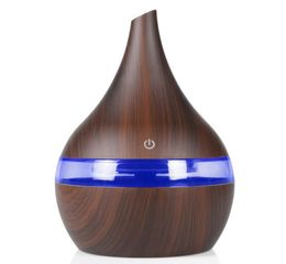 300ml USB Electric Aroma air diffuser wood Ultrasonic air humidifier Essential oil Aromatherapy cool mist maker for car home ZZ