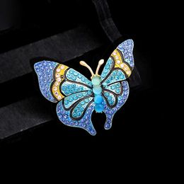 Designer Luxury Brooch New Butterfly Brooch High-end Alloy Inlaid with Rhinestone Crystal Brooch Women's Brooch Clothing Accessory Brooch