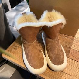 Ugges Designer Shoes womens boots Outdoor winter Candy Fur Snow Boot Women Luxury Girl Classic Ankle Short boot hot Bows high shoes Chestnut Pink