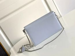 Fashion Bags Bright leather triangle sequin shoulder bag Silver metal chain method long bread bag magnetic buckle Enamelled letter-printed metal buckle