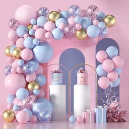 Other Event Party Supplies Gender Reveal Party Macaron Blue Pink Birthday Balloons Globos Boy Or Girl Baby Shower Decoration Arche Ballon Anniversaire 231005