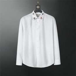 2021 luxury designer men's shirts fashion casual business social and cocktail shirt brand Spring Autumn slimming the most fas255z
