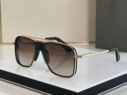 Squared Sunglasses Initiator Gold Brown Shaded Mens Designer Sunglasses Shades UV400 Eyewear with Box