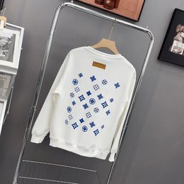 Felpe con cappuccio da uomo Felpe felpe Lettera jacquard scioltezza Maglione a maniche lunghe Pullover Girocollo casual Sciolto stampato Top autunnali e invernali Taglia asiatica