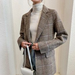 Women's Wool Blends 100% Wool Hand Sewn Women's Coat Long Stripe Color Overcoats Female No-buttons Cardigan Woolen Coats Can Added Buttons 231006
