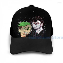 Ball Caps Fashion Antisepticeye Vs Darkiplier Basketball Cap Men Women Graphic Print Black Unisex Adult Hat