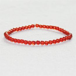 MG0005 Whole 4 mm AA Grade Carnelian Mini Gemstone Bracelet Crystals Bracelet Women's Yoga Mala Energy Jewelry221U