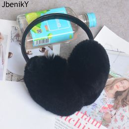 Ear Muffs Natural 100% Rex Rabbit Fur Earmuffs Women Fashion Men Warm Russia Winter Real Fur Earmuffs Children Ear Cover For Earlap Girl 231006