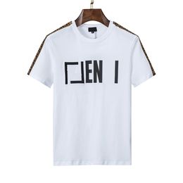 Мужская футболка Дизайнерская модная рубашка в горошек с буквенным принтом с коротким рукавом Повседневная свободная мужская футболка с круглым вырезом