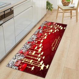 Carpets Christmas Kitchen Mat Rectangle Entrance Doormat Bedroom Home Floor Decoration Living Room Carpet Hallway Bathroom Anti-slip Rug 231006