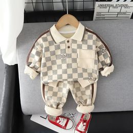 Clothing Sets Baby Boy Clothes 0-5T Spring Autumn Fashion Stand Collar Suit Girls Clothing Letter Print Children Clothing Baby Two Piece Se 230927