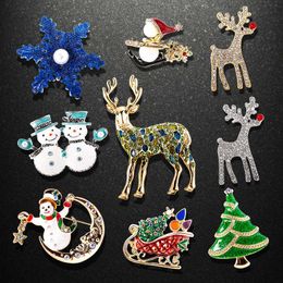 Designer Luxury Brooch Hot Selling Series Santa Claus Christmas Tree Snowflake Elk Brooch Autumn and Winter New Styles