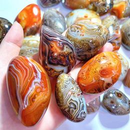 Decorative Figurines 1pcs Natural Sardonyx Tumbled Stones And Minerals Palm Agate Gemstones Healing Crystals For Home Decoration Gift