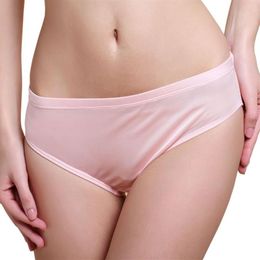 Breathable Fashion 3 Pair 100% Knit Pure Silk Womens Bikinis Panties Size US M L XL255q