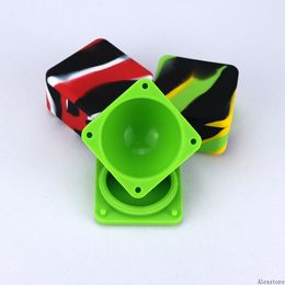 Nonstick Wax Containers Silicone Box 37ml Silicon Container Big Square Food Grade Wax Jars Dab Dabber Tool Large Jar Oil Holder