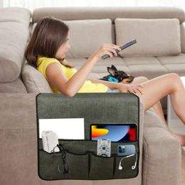 Storage Boxes Bag Space-Saving Multi-Pocket Sofa Armrest For Remote Controls Gadgets Sundries