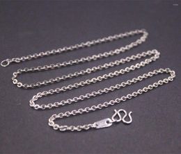 Chains Real Pure Pt950 Platinum 950 Chain Women Perfect 1.8mm O Link Necklace 6g 16in L