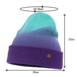 BeanieSkull Caps Ins Winter Soft Warm Sport Beanie Hats Fashion Color Cozy Knitted Skull Ski Caps Women Outdoor Ear Protection Cold Hats 231006