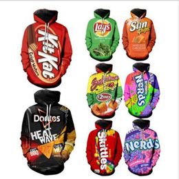 Men Women Fashion 3D Hoodies Ramen Food Print Loose Hooded Sweatshirt Casual Pullovers230f