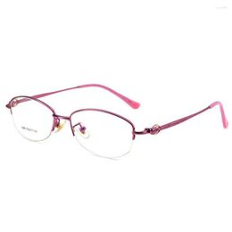 Sunglasses Fashion Trend Alloy Oval Frame Reading Glasses Luxury Optical Eyeglasses For Women Ladies 1 1.5 2 2.5 3 3.5 4