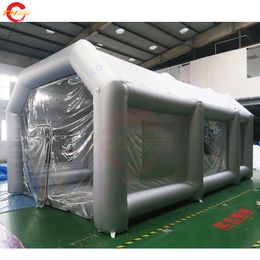 free door shipping portable inflatable spray booth for car paint, giant inflatable spray tent with filter system