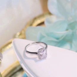 Elegant Promise rings 925 Sterling silver Statement Party Ring Diamond Wedding band R ings for women Jewelry201f