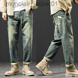 Men's Jeans KSTUN Jeans For Men Baggy Pants Loose Fit Harem Pants Vintage Clothes Men Fashion Pockets Patchwork Large Trousers Oversized 42 J231006