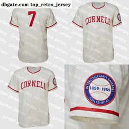 NEW College Wears Cornell Big Red 1959 Home Jersey Shirt Custom Men Women Youth Baseball Jerseys Any Name And Number Double Stitche