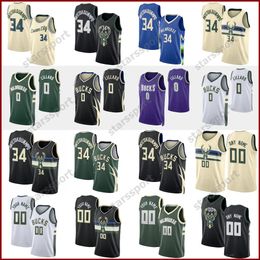 Maglia personalizzata Uomo Donna Gioventù Brook Lopez Damian Lillard Khris Middleton Giannis Antetokounmpo Bobby Portis Pat Connaughton Maglie da basket