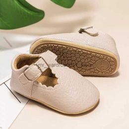 First Walkers KIDSUN Newborn Baby Shoes Stripe PU Leather Boy Girl Shoes Toddler Rubber Sole Anti-slip First Walkers Infant Moccasins Q231006