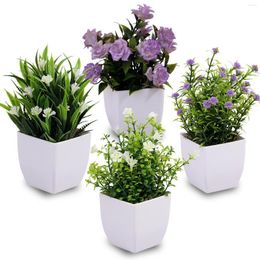 Decorative Flowers Wreaths Artificial Plants Bonsai Simation Pot Fake Table Potted Ornaments Home Office El Garden Decor Drop Delivery Dhtmv