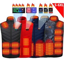 Heated Vest Zones Electric Jackets Men Women Thermal Warm Jacket Heating