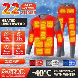 Underwear Heated Vest Thermalsuit Jacket Smart Phone App Control Temperature Usb Warm Clothing Men S Women Ski Winter