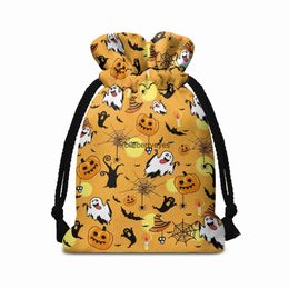 Totes Halloween Elements Gift Storage Drawstring Travel Pocket Gift Bag02blieberryeyes