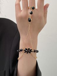 Link Bracelets 1Pcs Fashion All-in-one Lotus Ring Bracelet For Women