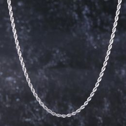 Chains White Gold ed Rope Chain Necklace Singaporean Venetian For Men And Women 3mm Hip Hop Jewelry CultureChains258n